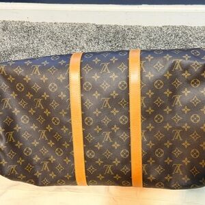 Louis Vuitton Brown and Tan Duffel Bag